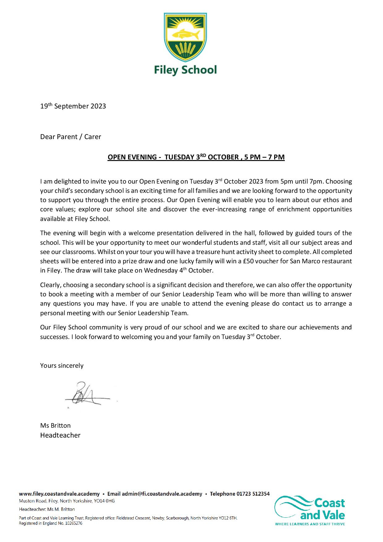 Open Evening Letter to Y5 & Y6 parents-page-001